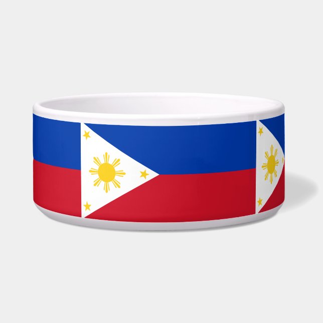 Écuelle Pet Bowl avec drapeau des Philippines (Devant)