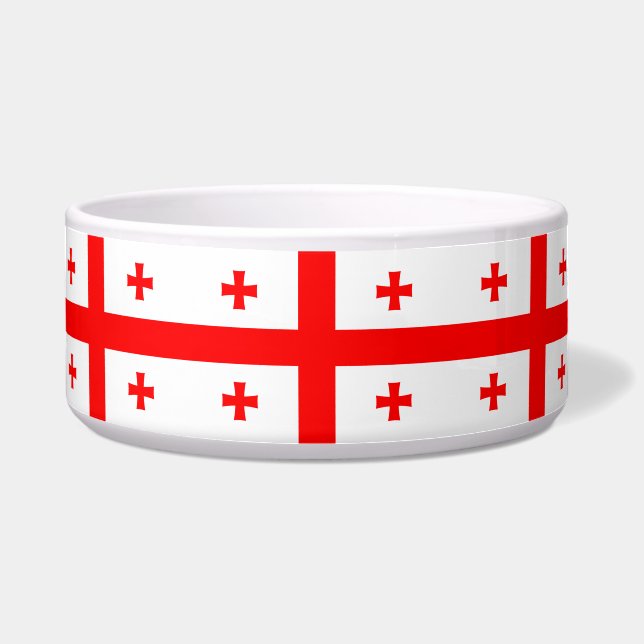 Écuelle Pet Bowl avec le drapeau de la Géorgie (Devant)