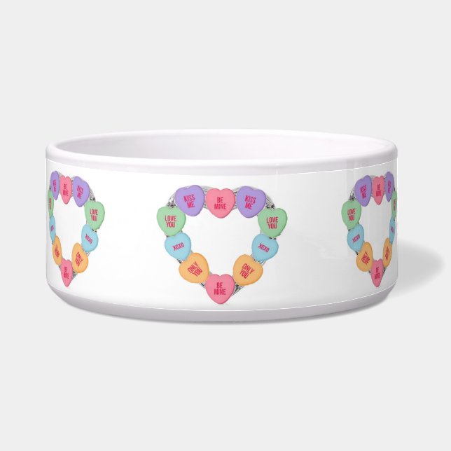Écuelle Pet Bowl Candy Coeurs d'amour (Devant)
