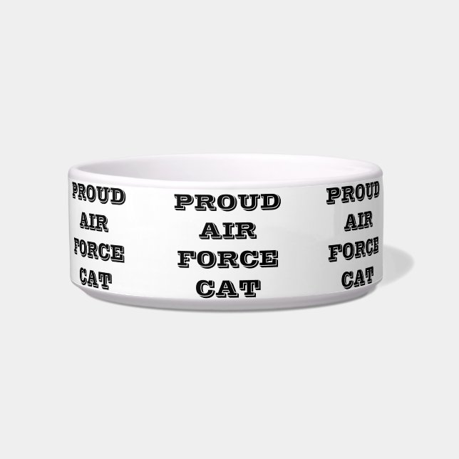 Écuelle Pet Bowl Fier Air Force Chat (Devant)