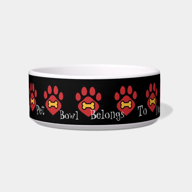 Écuelle Pet Bowl Medium Animal Paw (Devant)