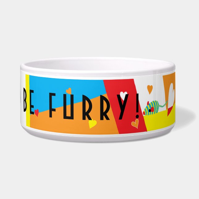 Écuelle Pet CAT Bowl Large "Mange, Bois et sois Furie" (Droite)