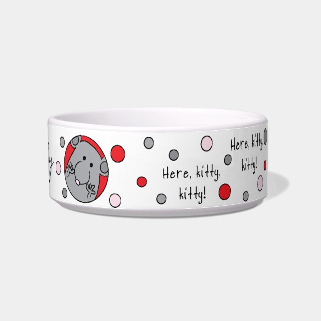 Écuelle Pet CAT Medium Pet Bowl "Here, Kitty, Kitty!" (Droite)