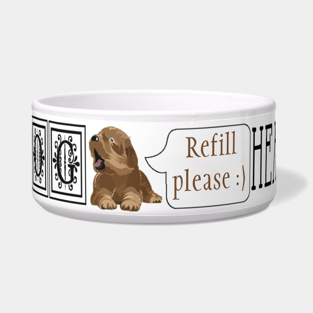 Écuelle Pet DOG Bowl Large "Je suis chien Entends-moi le r (Devant)