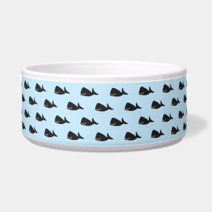 Écuelle Petit motif mignon de baleine de bleu marine sur
