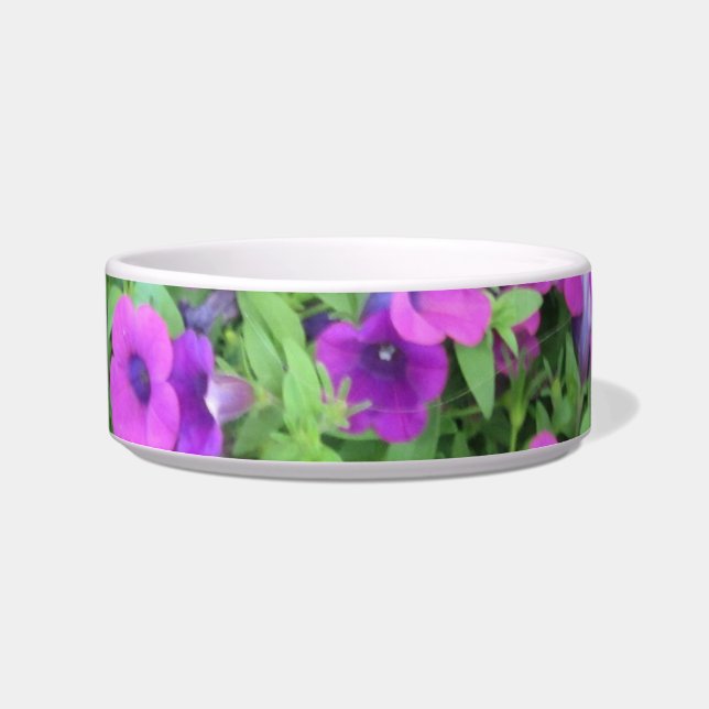 Écuelle Pétunias violet Pet Bowl (Devant)
