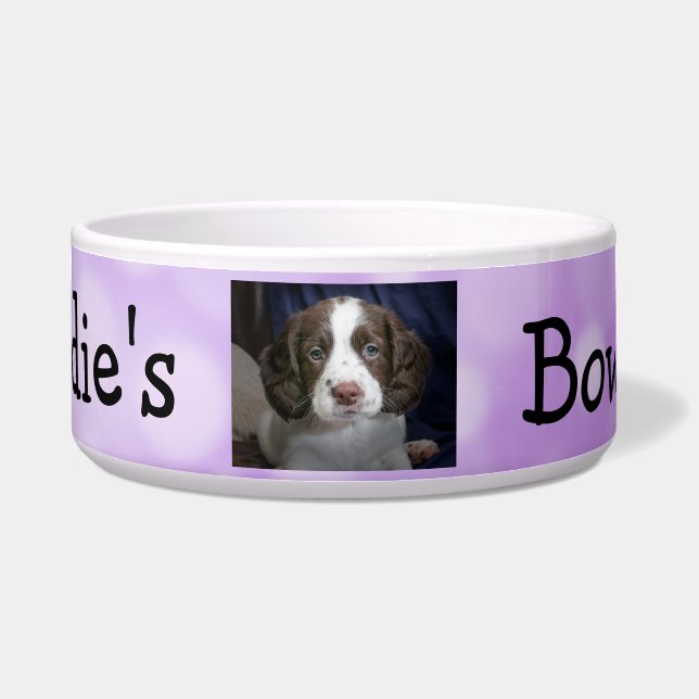 Écuelle Photo personnalisée Bowl Chien violet (Devant)