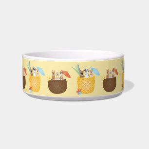 Écuelle Pina Colada Pineappy Chiens de noix de coco Motif