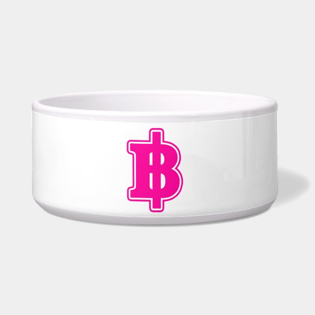 Écuelle PINK BAHT SIGNER ฿ Thai Devise ฿ (Devant)