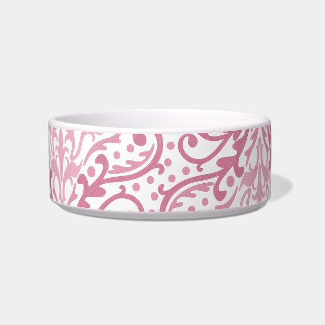 Écuelle Pink Damask Pet Bowl (Devant)