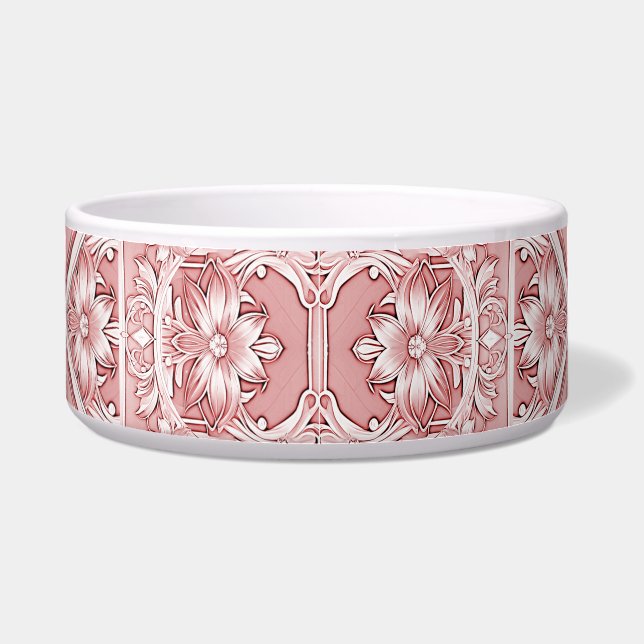 Écuelle Pink Floral céramique poêle Bowl (Devant)