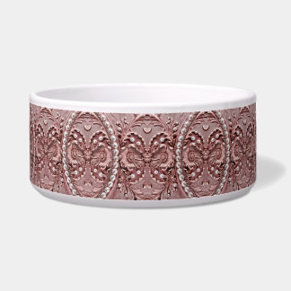 Écuelle Pink Flower Ceramic Pet Bowl