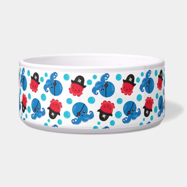 Écuelle Pirate Octopus, Motif de pieuvre, Animaux de mer (Devant)