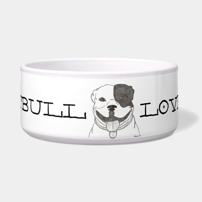 Écuelle Pitbull Love Pet Bowl (Devant)