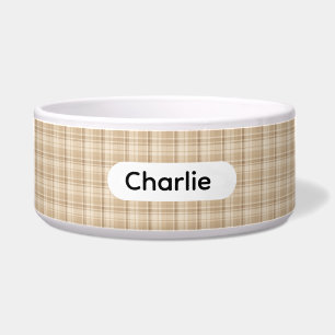 Écuelle Plaid Personnalisé pour Animal de Compagnie de Sty