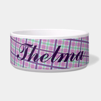 Écuelle Plaid rose et violet