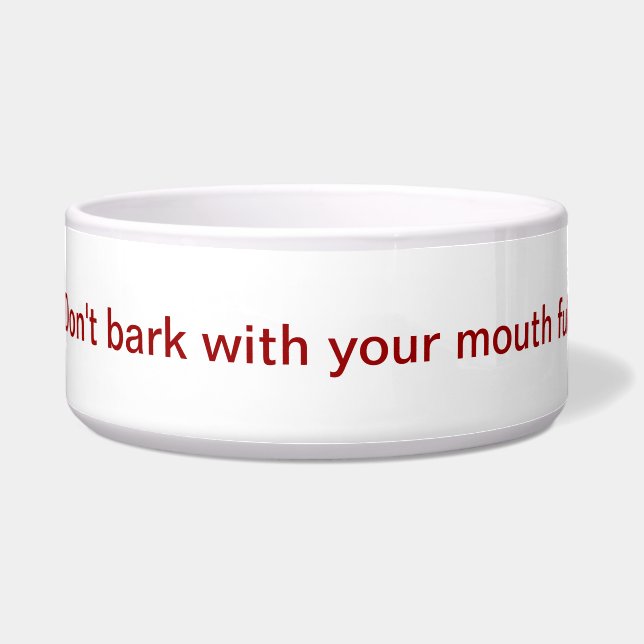 Écuelle Plat d'aliments pour chiens (Devant)