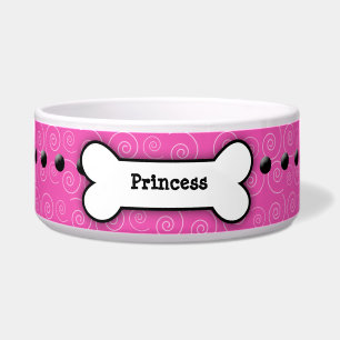 Écuelle Plat de Chien Os Pink Swirl tendance