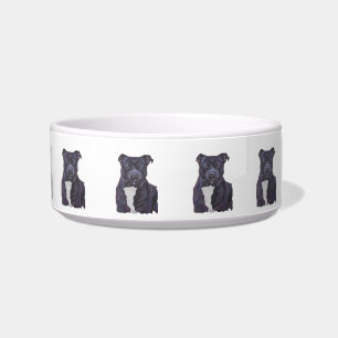 Écuelle Plat de chien personnalisé par bull-terrier du