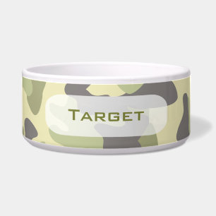 Écuelle Plat de chien personnalisé par de camouflage