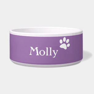 Écuelle Plat de chien personnalisé par de pourpre