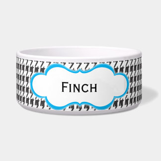 Écuelle Plat noir et bleu de chien personnalisé par | de