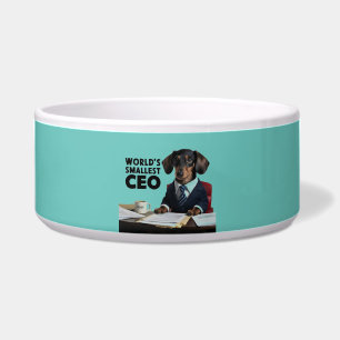 Écuelle Plus petit PDG du monde, dachshund mignon et drôle