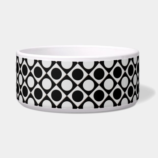 Écuelle Points & Carrés / noir blanc + vos idées (Devant)