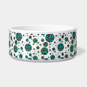 Écuelle Points Leopard Brown et Turquoise PrintPolka