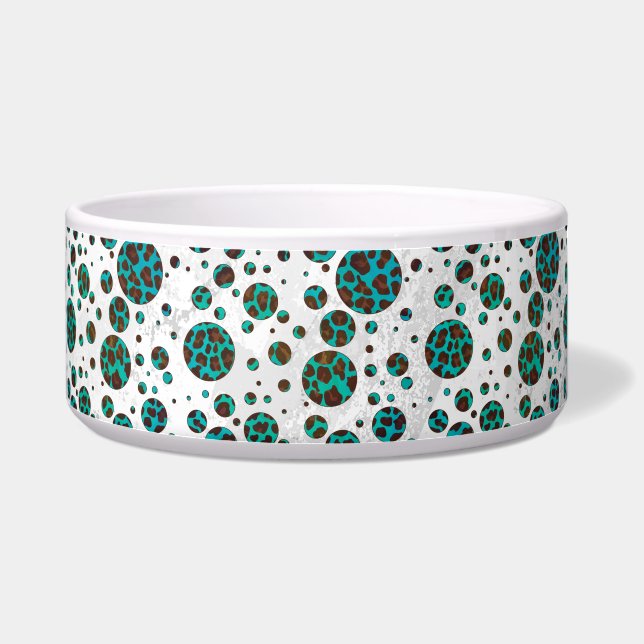 Écuelle Points Leopard Brown et Turquoise PrintPolka (Droite)