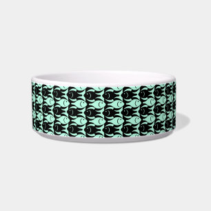 Écuelle Poisson moderne du milieu du siècle, aqua et noir
