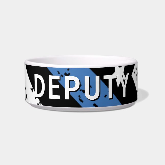 Écuelle Police Mince Ligne Bleue Officier Drapeau Américai (Devant)