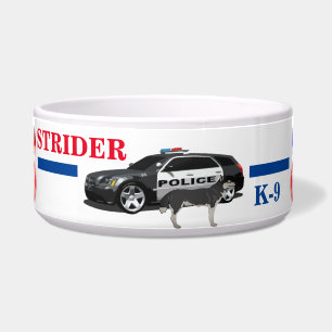 Écuelle Police personnalisée Nom K-9 Chien Bowl