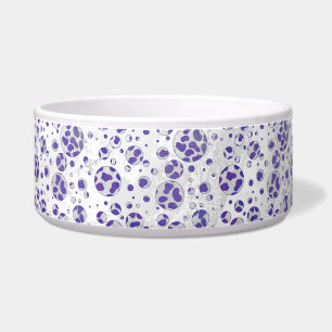 Écuelle Polka blanc et violet dalmate