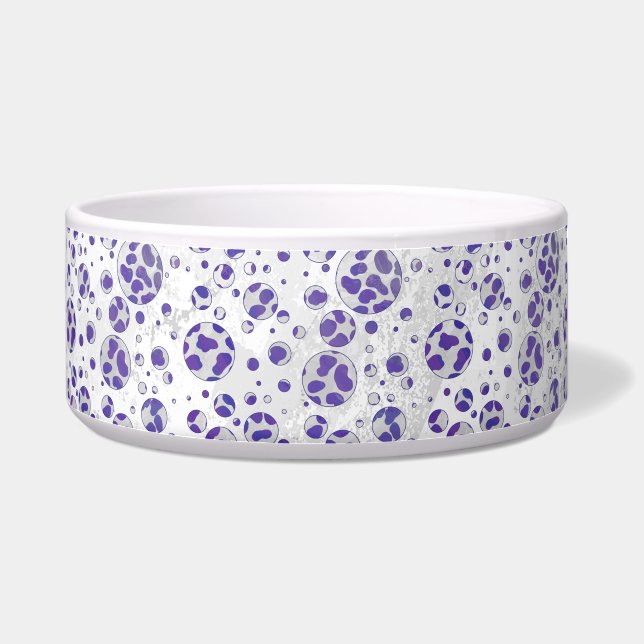 Écuelle Polka blanc et violet dalmate (Droite)