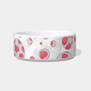 Écuelle Polka Dot Dalmatie rose et blanc