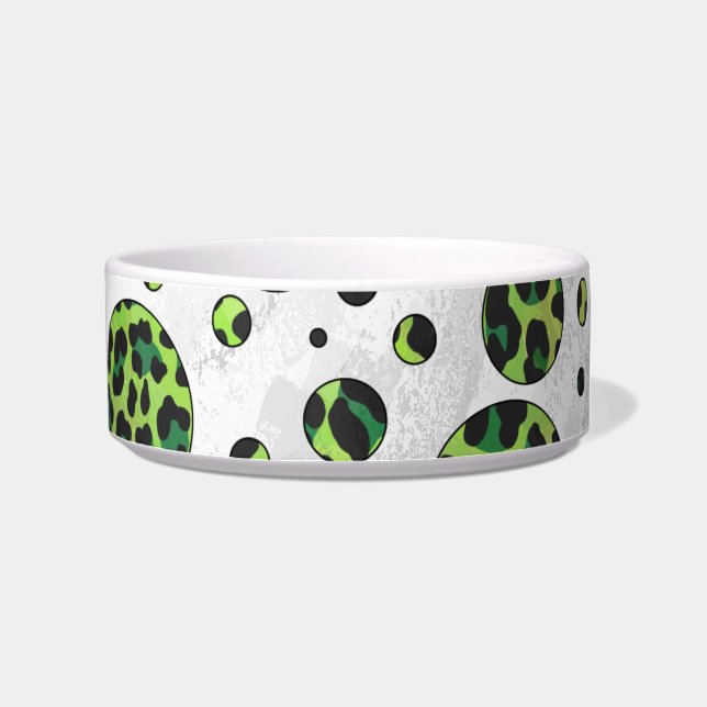 Écuelle Polka Dot Leopard noir et vert (Droite)