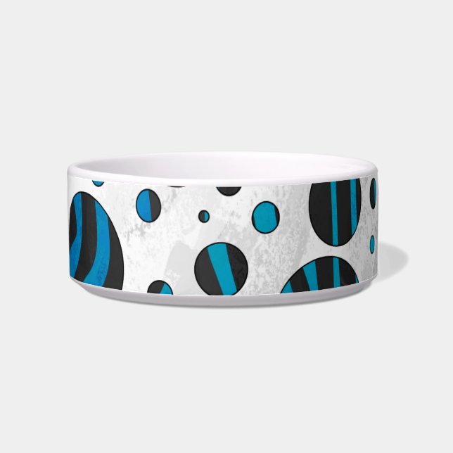 Écuelle Polka Dot Zebra Motif noir et bleu (Droite)