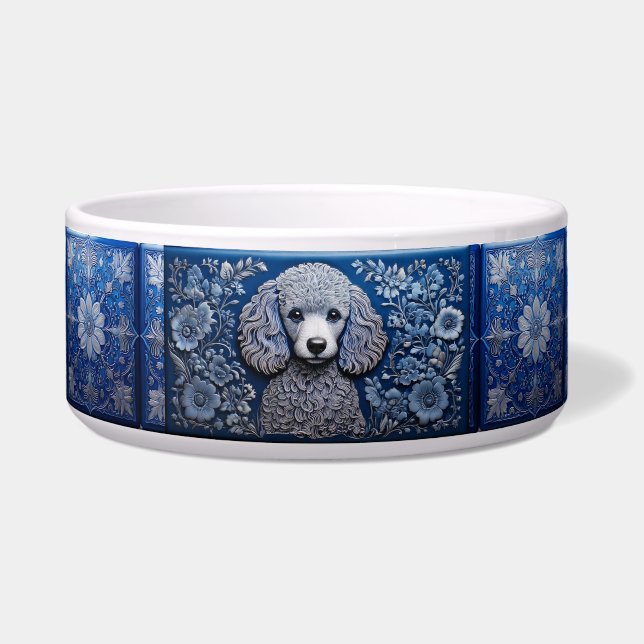 Écuelle Poodle en boîte bleue (Devant)
