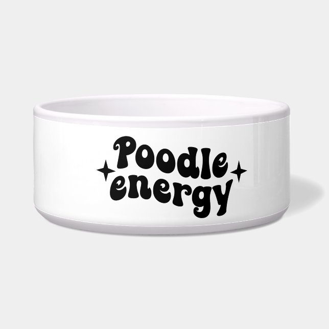 Écuelle Poodle Energy Ceramic Dog Bowl (Gauche)