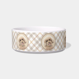 Écuelle Poodle Miniature Toy Apricot Crème Chien Brown Art