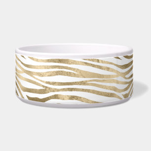 Écuelle Poster de animal blanc Glam Gold Zebra
