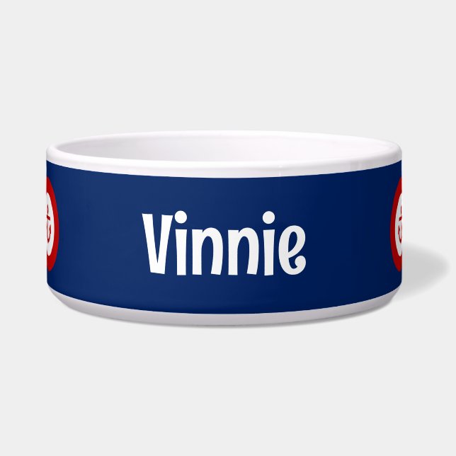 Écuelle Pour animal marin marine marine bleu bleu blanc (Devant)