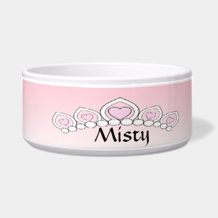Écuelle Princesse rose Tiara Dog Bowl
