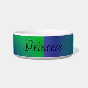 Écuelle Princesse Tourbillons Abstraits de Vert et de Bleu