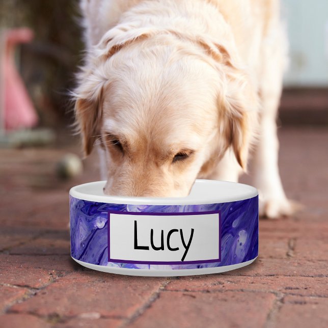 Écuelle Profondeurs De Fluide Acrylique De Galaxie Violett (This contemporary purple marble artwork is on-trend and provides a decor reminiscent of a galaxy.)