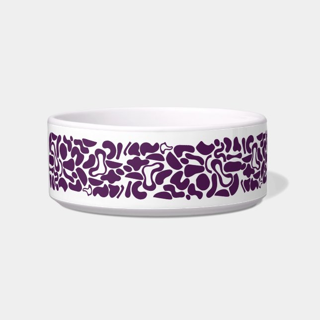 Écuelle Purple Abstract Organic Shape Pet Feeding (Gauche)