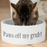 Écuelle Pws off my Grub Funny Humour chien animal<br><div class="desc">Ce design a été créé à partir de ma peinture acrylique fluide unique. Il peut être personnalisé en cliquant sur le bouton personnaliser et en modifiant le nom, les initiales ou les mots. Vous pouvez également modifier la couleur et le style du texte ou supprimer le texte d'une conception d'image...</div>