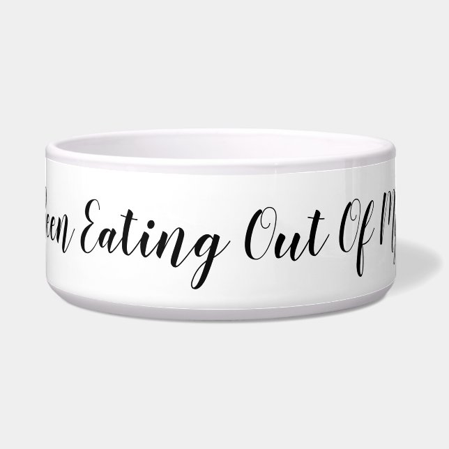 Écuelle Qui mange de mon bol ? Message amusant (Devant)