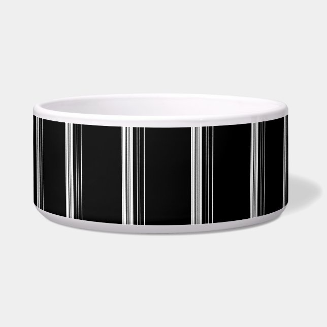 Écuelle Rayé noir blanc chic  (Devant)